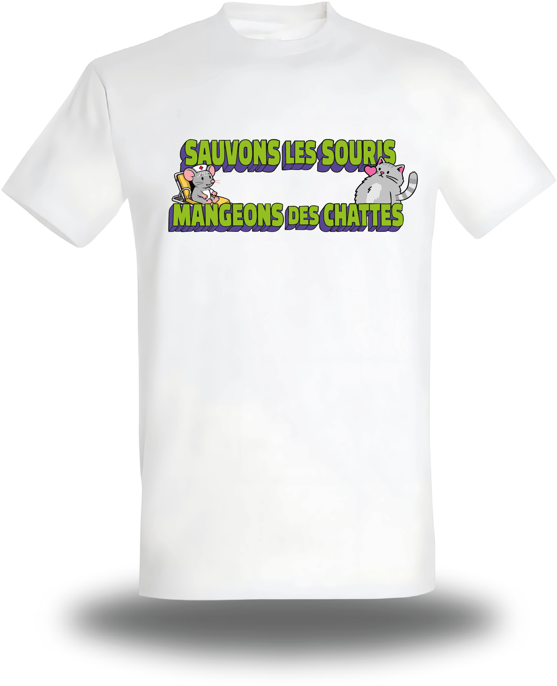 Camiseta Salvemos a los Ratones, Comamos Coños